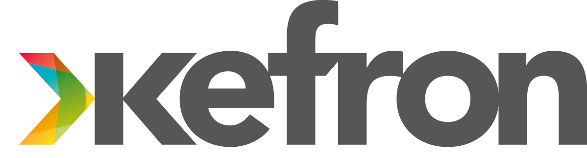 main kefron logo grey and colour